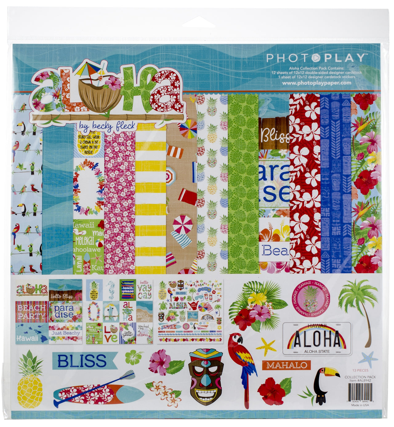 Photoplay Paper PhotoPlay Collection Pack 12"X12" - Aloha