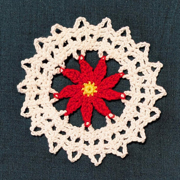 Poinsettia Wreath Christmas Ornament
