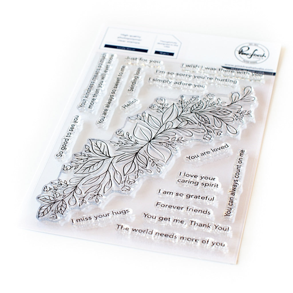 Pinkfresh Studio Clear Stamp Set 4"X6" - Leafy Decor