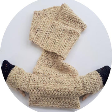 Cozy Cool Beans Loop Scarf with Hand-Muff