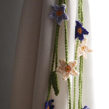 Floral curtain tie backs