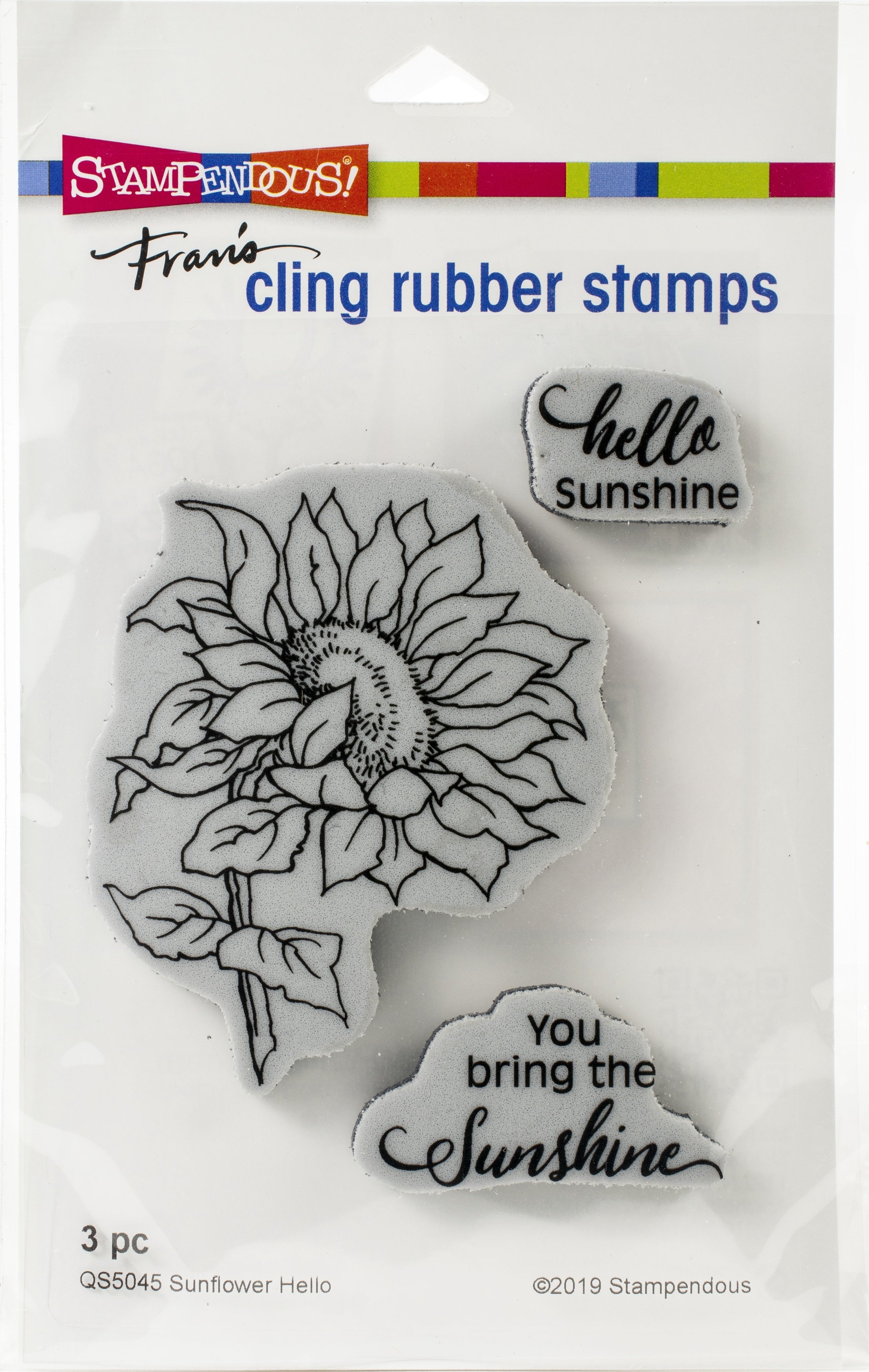 Stampendous Cling Stamp - Sunflower Hello
