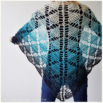 Crochet Pattern Triangle Shawl BioTronik #4 | Textured Crochet Shawl | Modern Wrap PDF