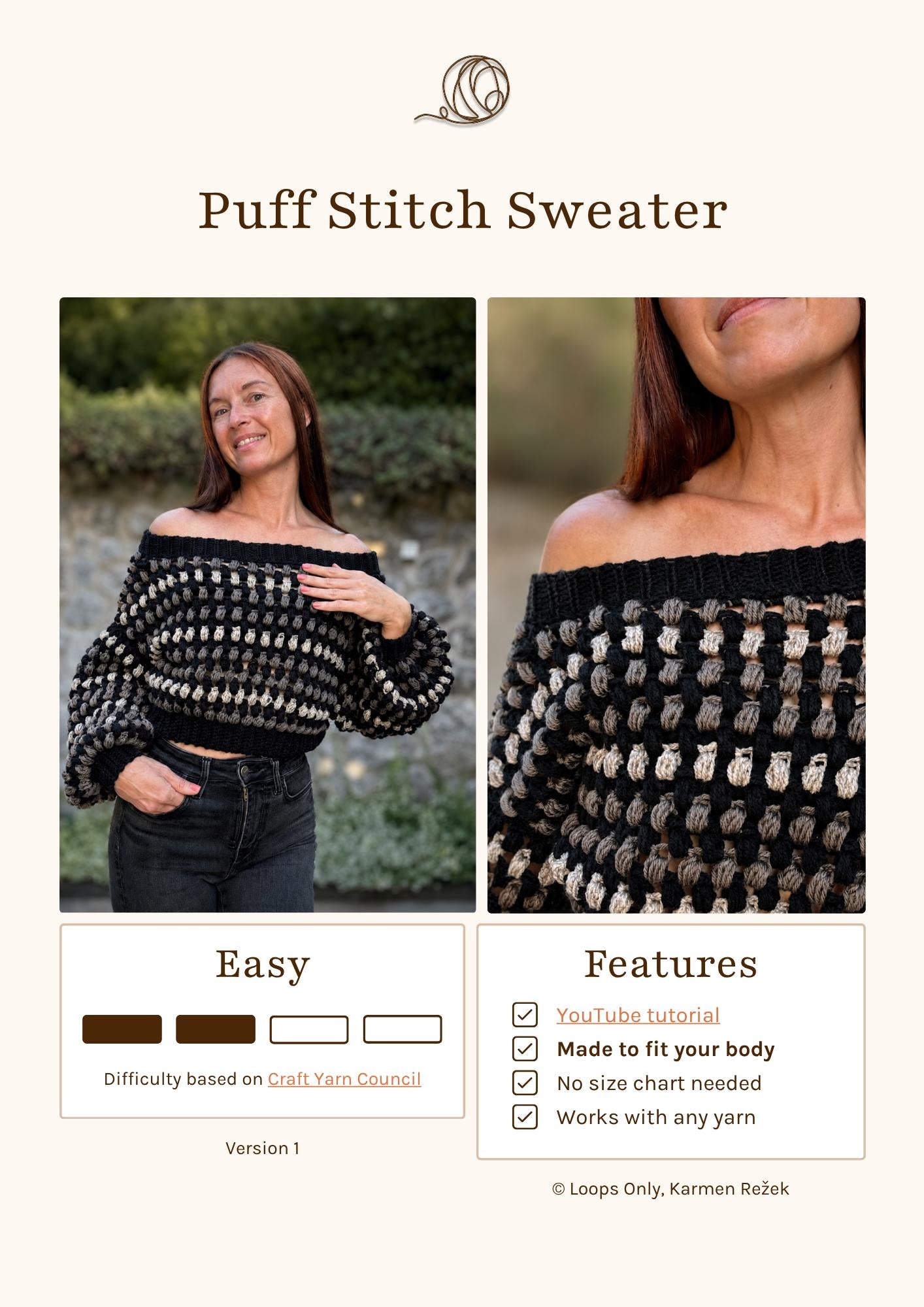 Puff Stitch Sweater