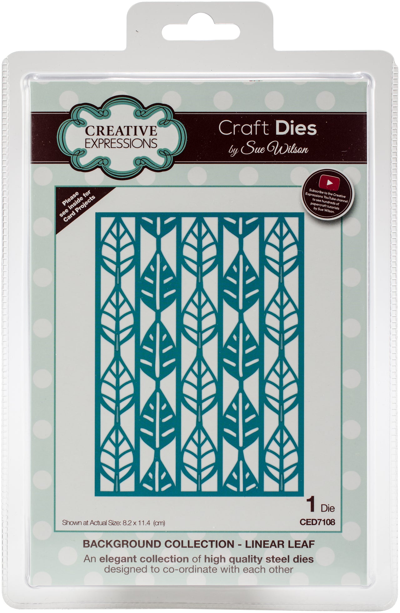 Creative Expressions Craft Dies By Sue Wilson - Linear Leaf Background