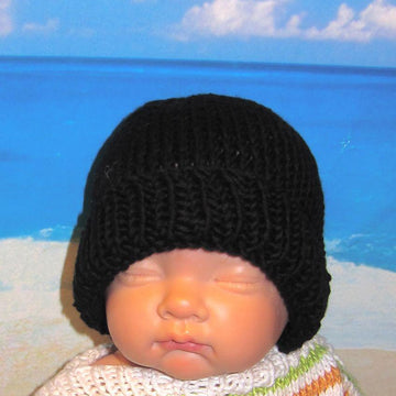 Baby Black Beanie