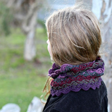 Roughcut Diamonds Cowl and Wrist Warmers