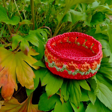 Tulip Stitch Round Basket