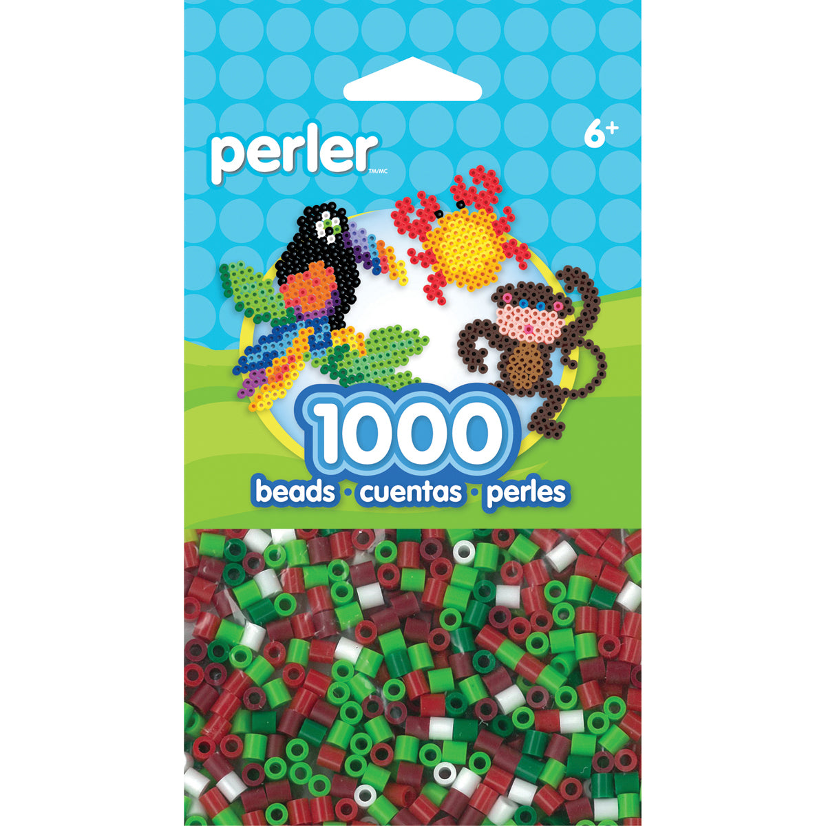 Perler Beads 1,000/Pkg - Holiday Mix