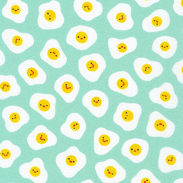 Robert Kaufman Farm to Tables - Fried Eggs (Blue)