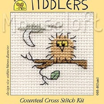 Mouseloft Owl Tiddlers Cross Stitch Kit - 75 x 80 x 10