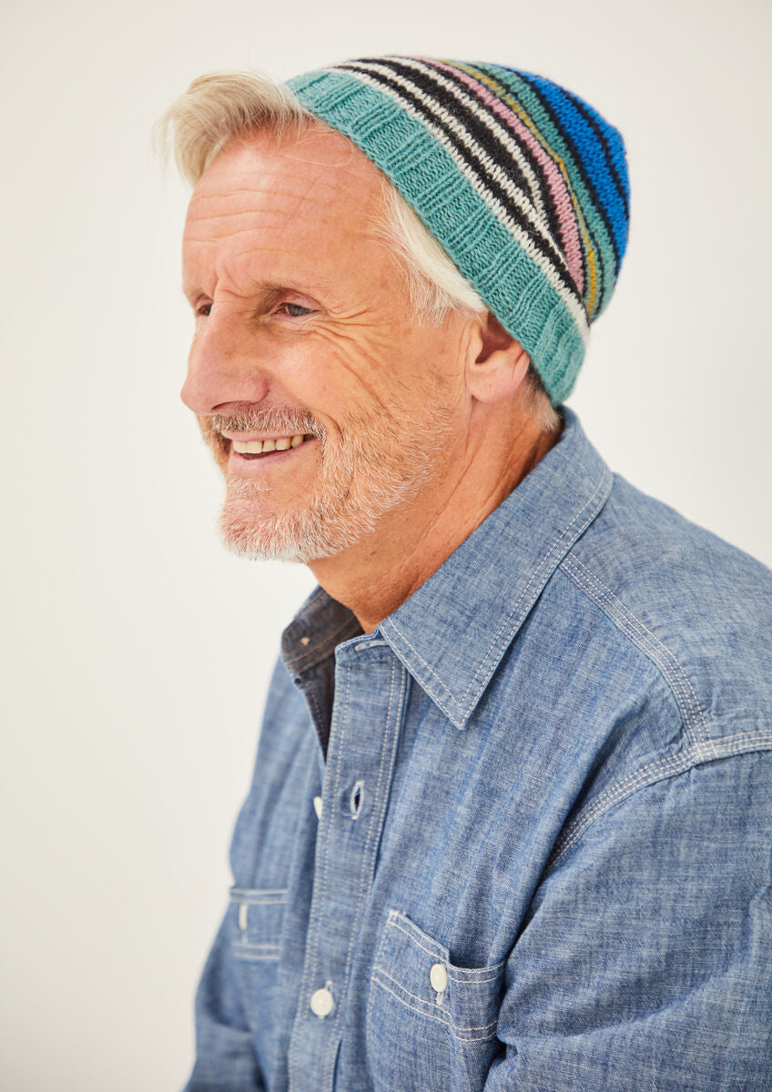 Arne&Carlos Leif Stripe Hat in Rowan Norwegian Wool - 04101