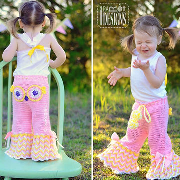 Fiesta Owl Pants and Ruffled Bloomers, Crochet Pattern