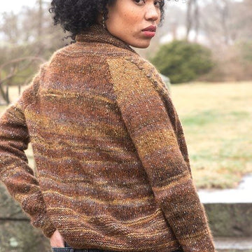 Spencer Cardigan in Berroco Sesame & Aerial - Downloadable PDF