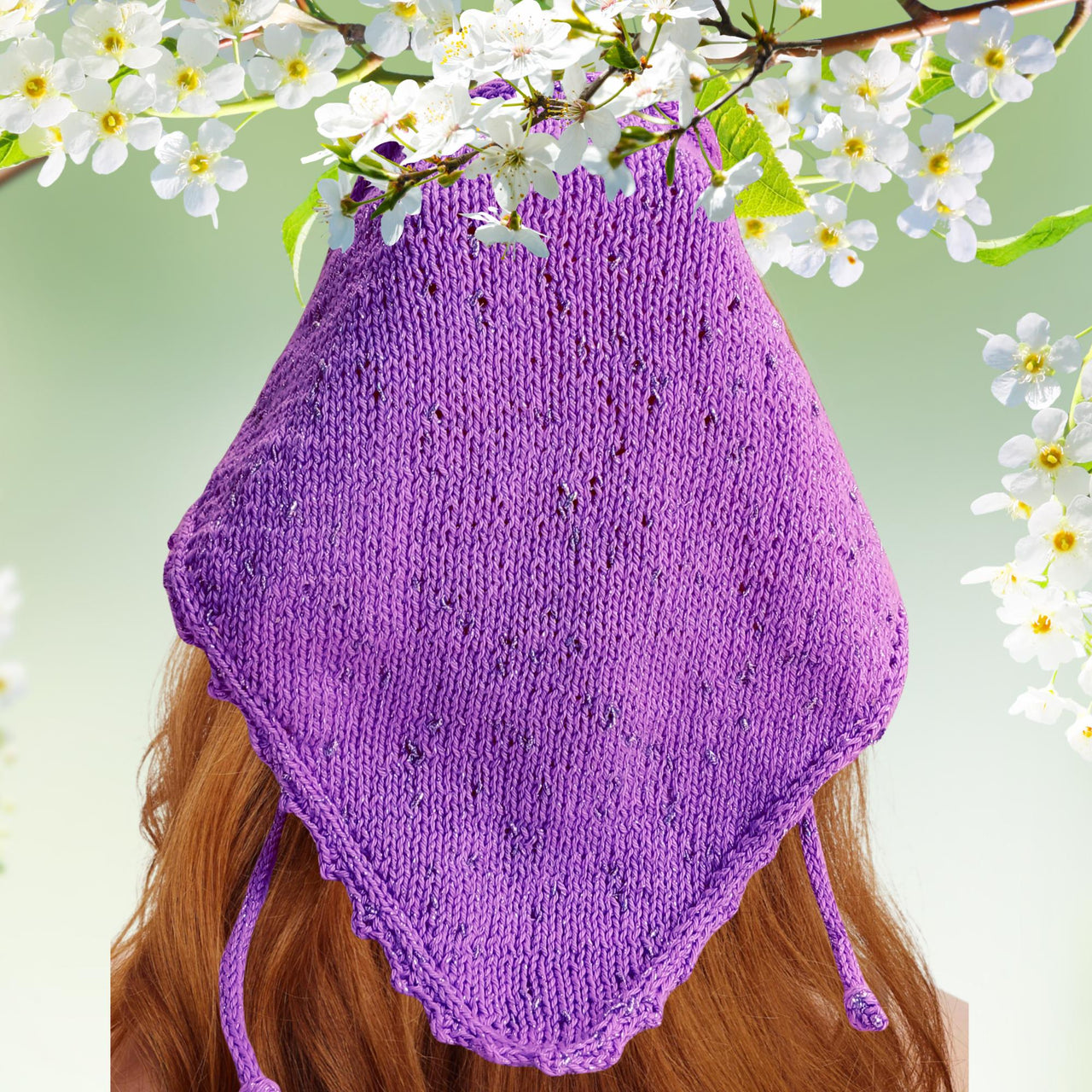 Easy Knit Kerchief, Bandana, Headscarf Pattern