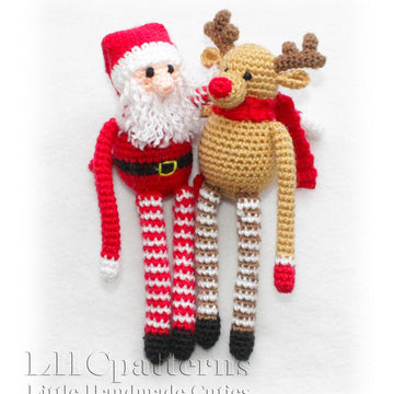 4 x Christmas ToysCrochet Pattern (Santa, Reindeer, Snowman, Elf)