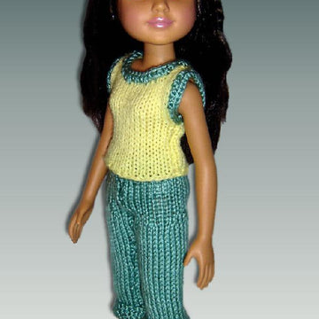 Capri Pants and Sleeveless Shirt for BFC Ink. dolls, 18 inch slim doll