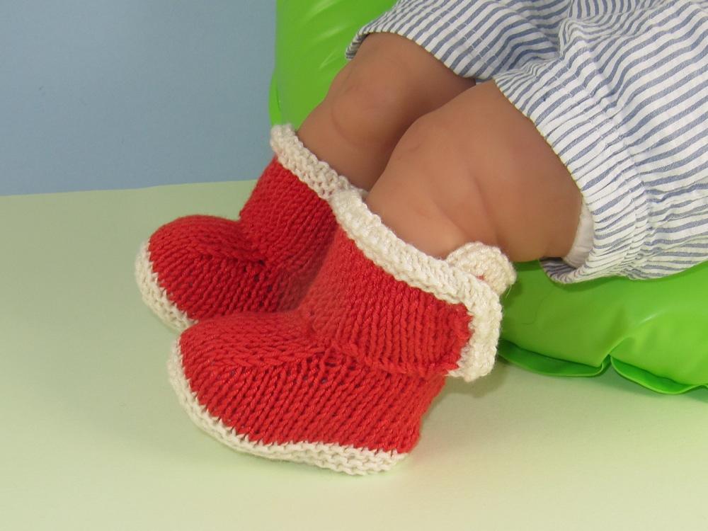 Baby 2 Colour Simple Trim Booties