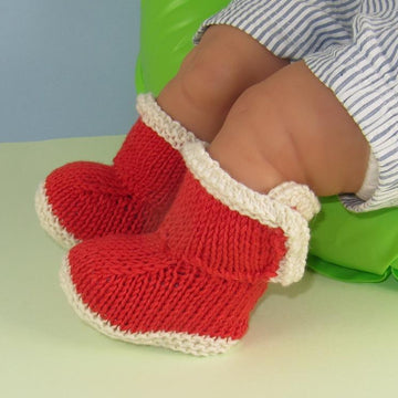 Baby 2 Colour Simple Trim Booties