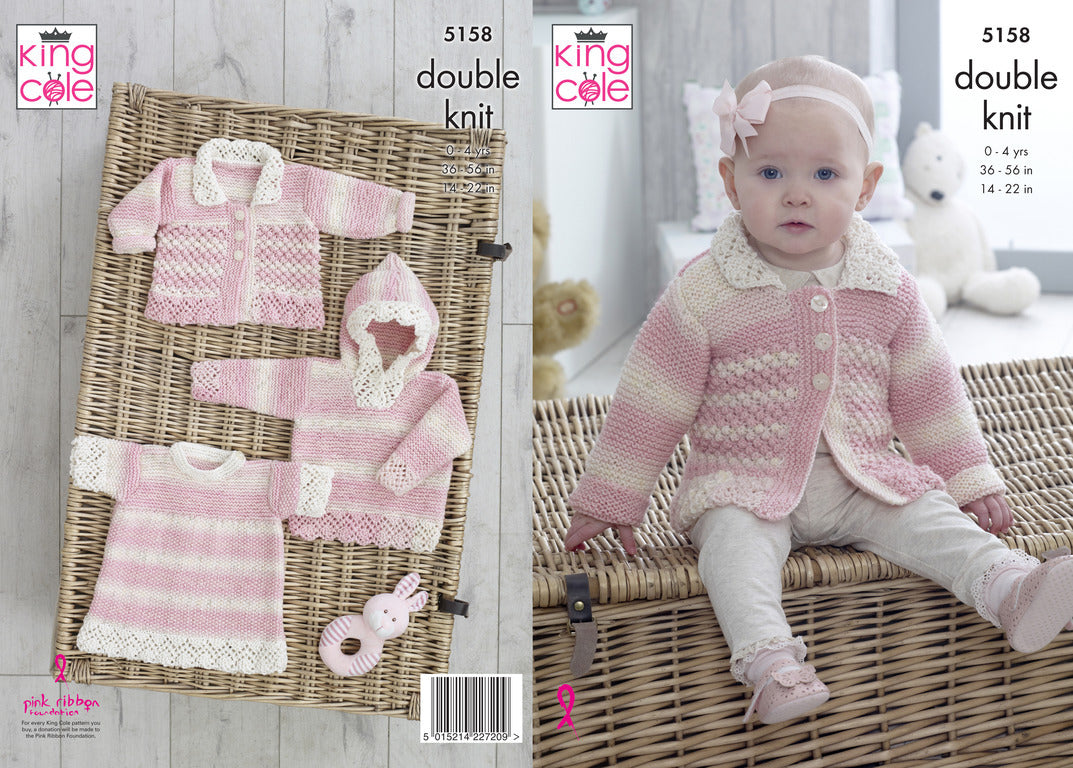 Sweater, Top & Jacket in King Cole Drifter For Baby & Cottonsoft DK - 5158 - Leaflet