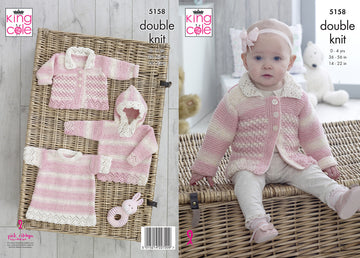 Sweater, Top & Jacket in King Cole Drifter For Baby & Cottonsoft DK - 5158 - Leaflet