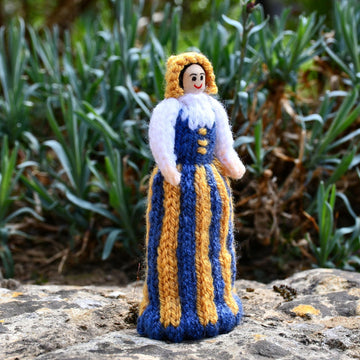 Finland National Costume Peg Doll Knitting Pattern