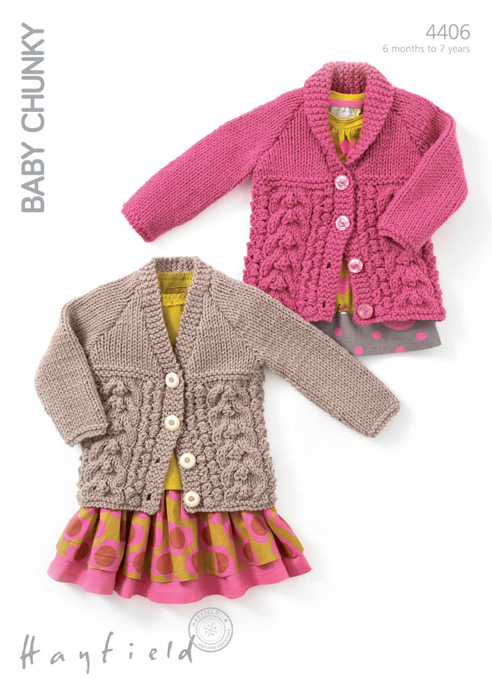 Cardigans in Hayfield Baby Chunky - 4406 - Downloadable PDF