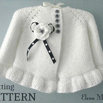 Knitting PATTERN Baby Cardigan Knitted Baby Jacket