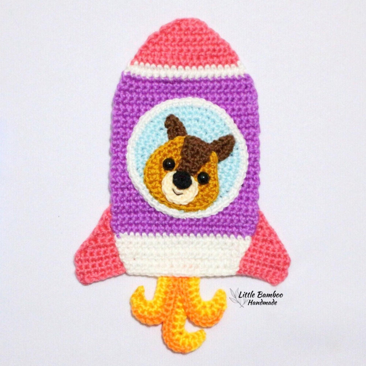 Squirrel In Rocket Applique