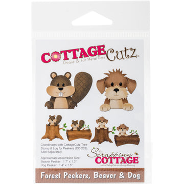 CottageCutz Dies - Beaver & Dog, 1.3" To 1.7"