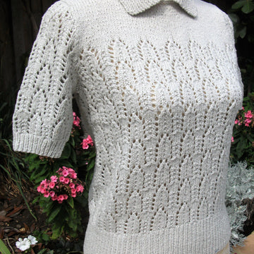 Vintage Lacy Sweater with Collar