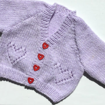 Hearts and Sparkle Baby cardigan