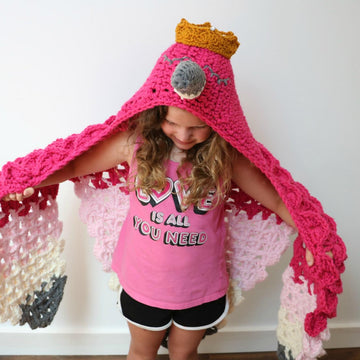 Hooded Flamingo Blanket Costume