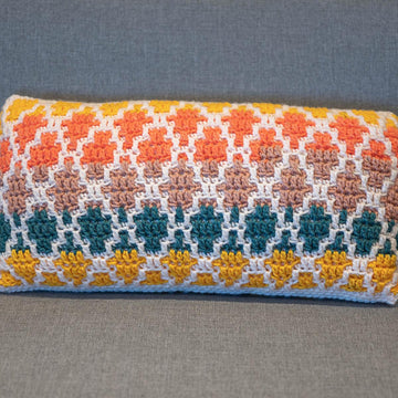 Mosaic Crochet Pillow Cover