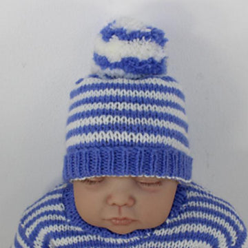 Baby Stripe Sweater, Bobble Beanie & Teddy Bear