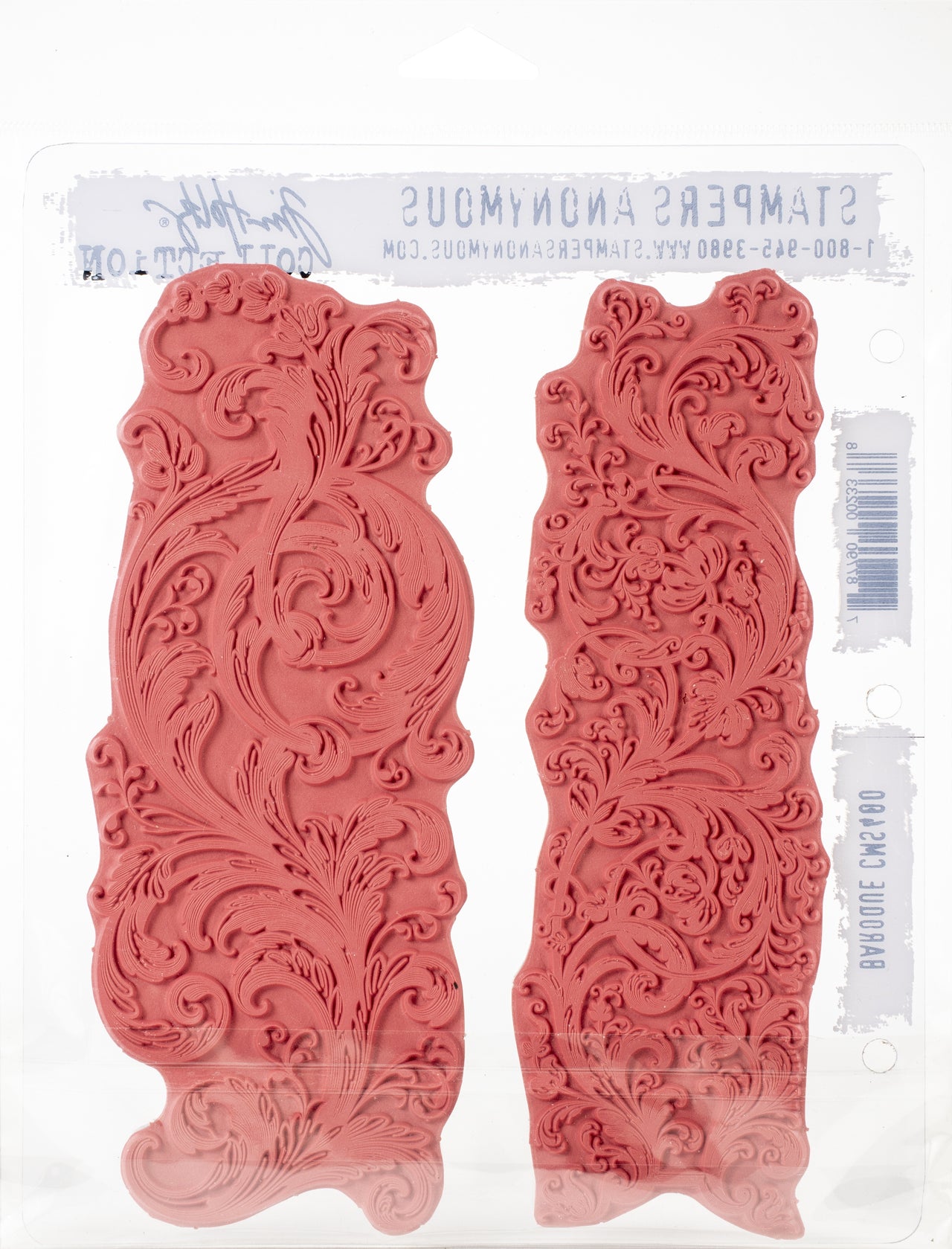 Stampers Anonymous Tim Holtz Cling Stamps 7"X8.5" - Baroque