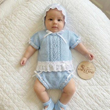 "Sweetpea" Gathered Lace set