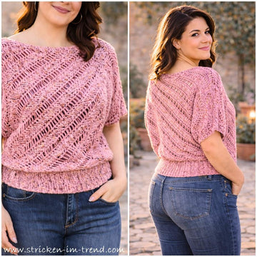 Crochet Pattern Summer Sweater HELIX #1 | Sideways Crochet Pullover | Women's Top PDF