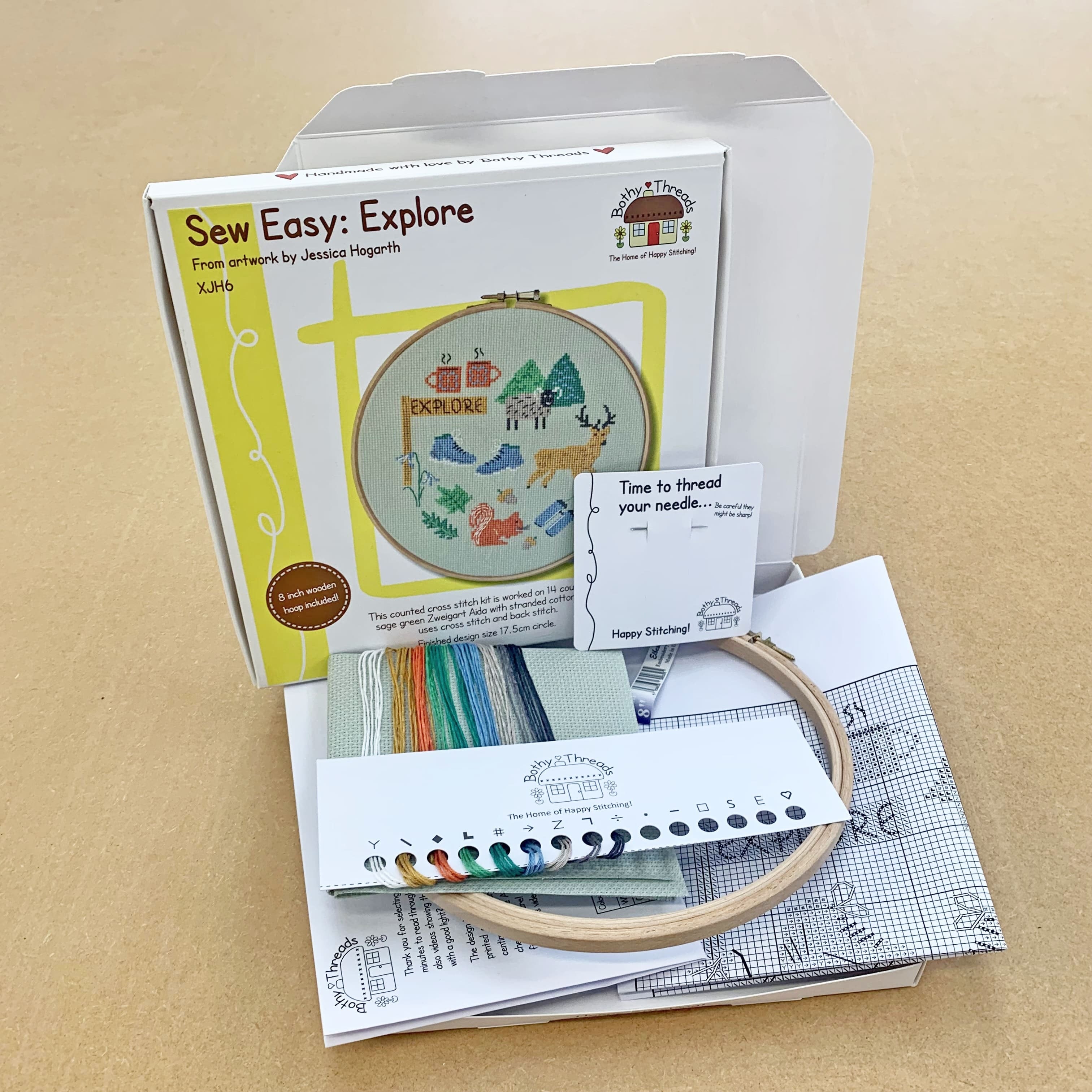 Bothy Threads Explore Cross Stitch Kit - 17.5cm circle