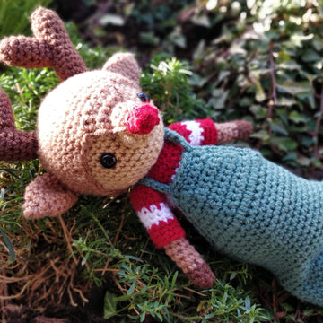 Renata and Rudolph Reindeer Doll Crochet Amigurumi Christmas