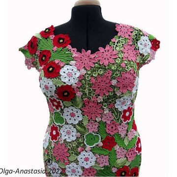 Bright lace summer dress