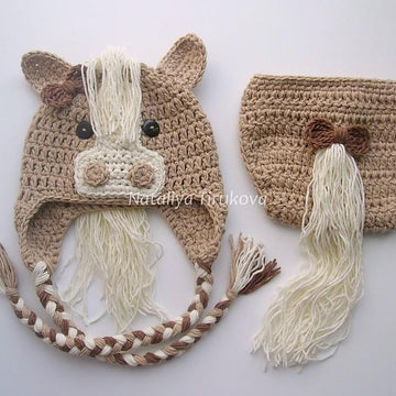 Horse Baby Hat and Diaper Cover