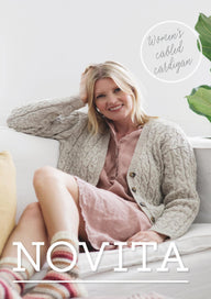 Women's Cabled Cardigan in Novita Nalle - 30 - Downloadable PDF
