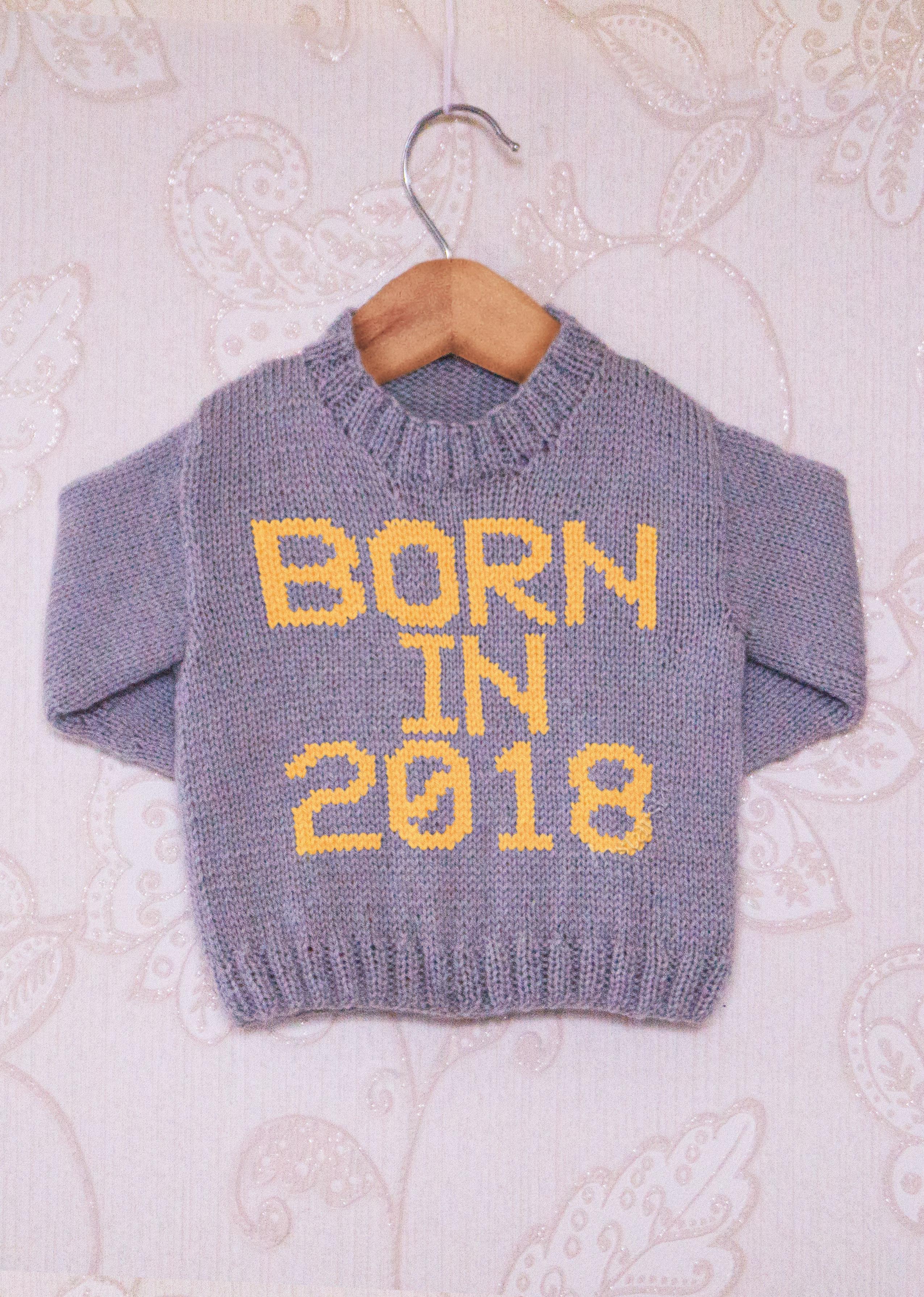 Intarsia - Born in 2018 - Childrens Sweater