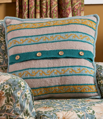 Grafton Cushion Designed by Debbie Bliss & Chloe Elizabeth Birch in Morris DK - Downloadable PDF