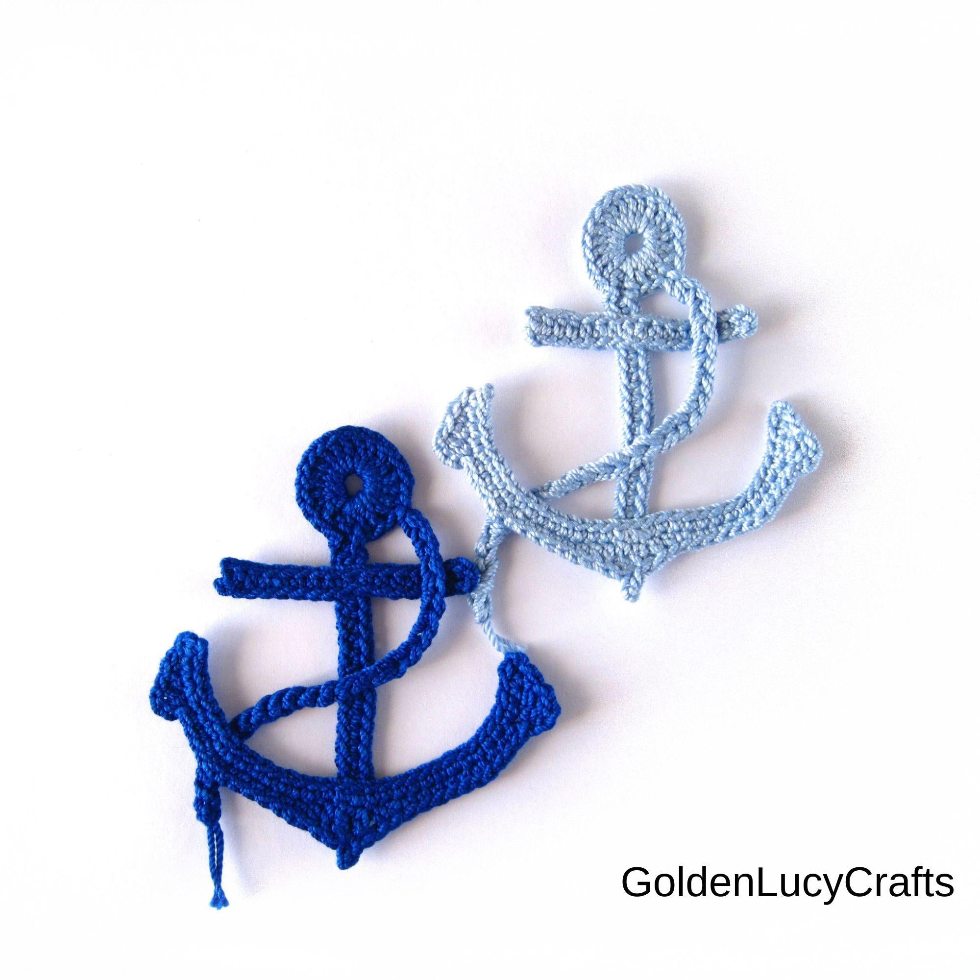 Crochet Pattern Anchor Applique
