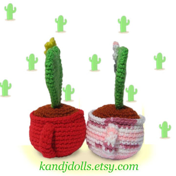 Amigurumi Heart Cactus - Crochet Pattern