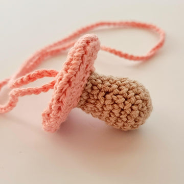Sleeping bunny lovey with pacifier crochet pattern P9