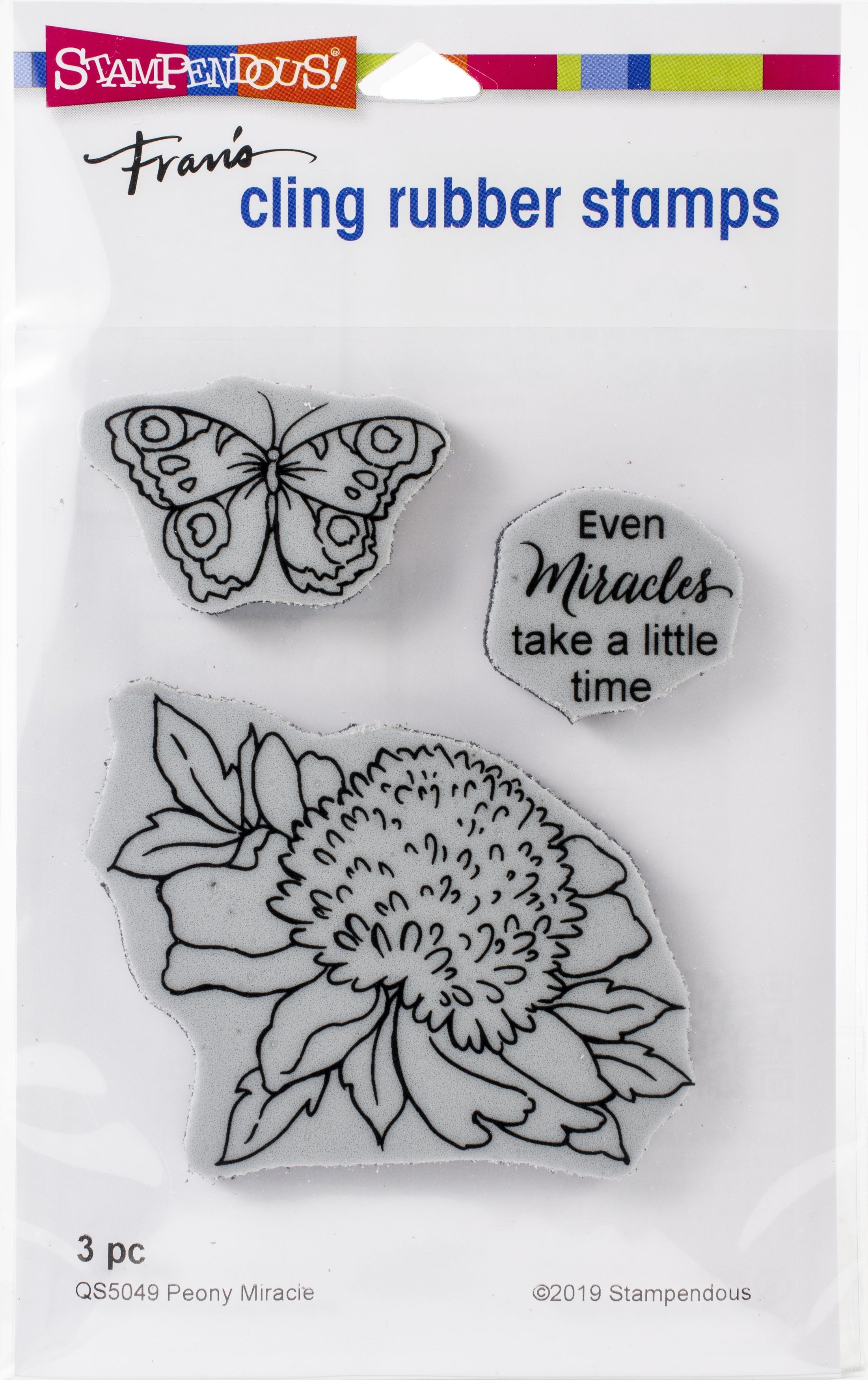 Stampendous Cling Stamp - Peony Miracle