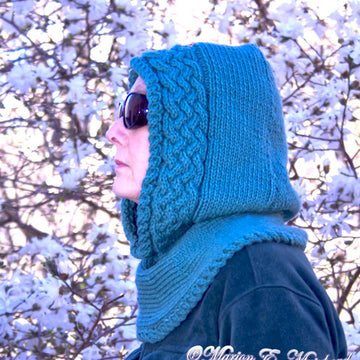 Seidr Cabled Hood, Headband & Wrist Cuffs